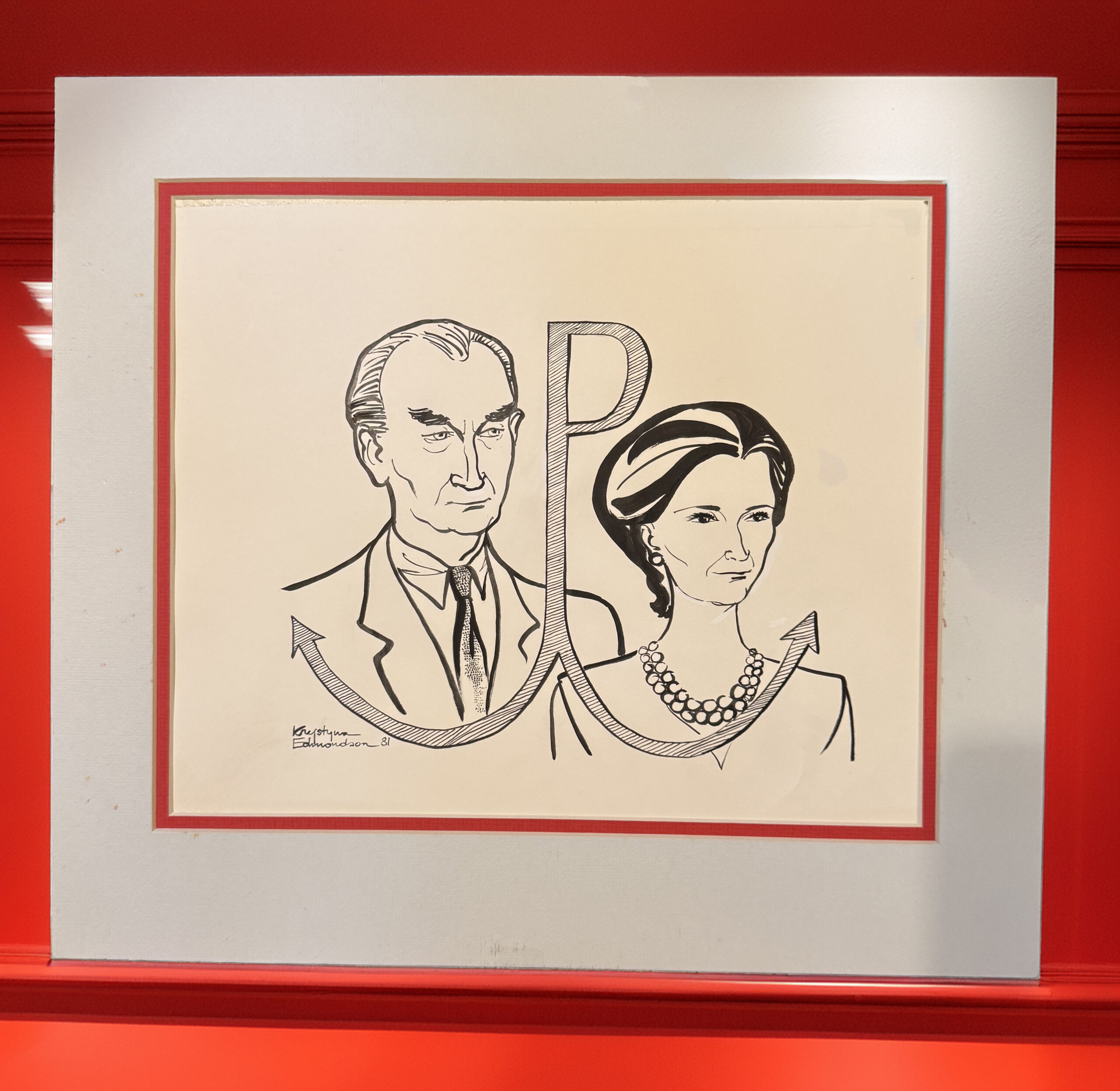 Stefan i Zofia Korbońscy z symbolem Polski Walczącej, 1981 r.-image